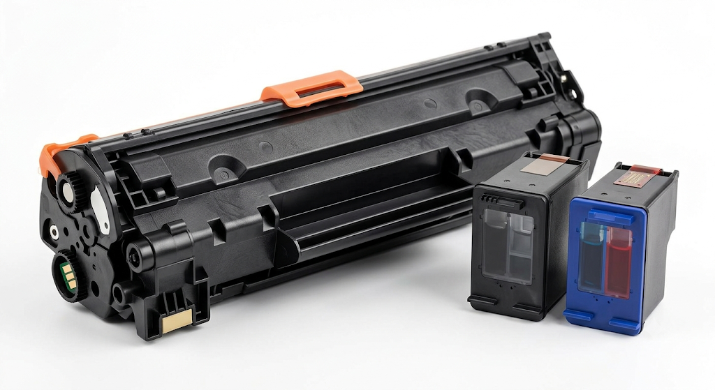 HP LaserJet toner cartridge and ink cartridges